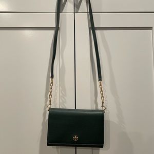 Brand new Tory Burch crossbody. Emerald green.  Never used.